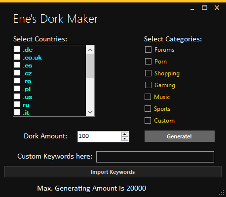 Ene's Dork Maker