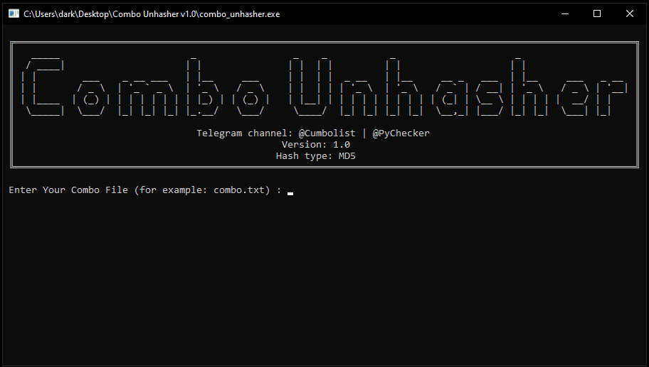 Combo Unhasher v1.0 [MD5]