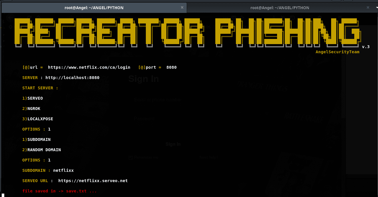 Recreator Phishing