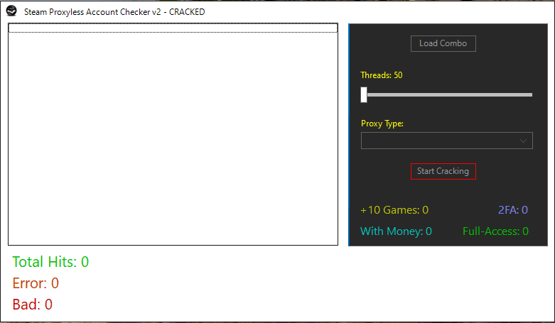 Steam Proxyless Account Checker v2