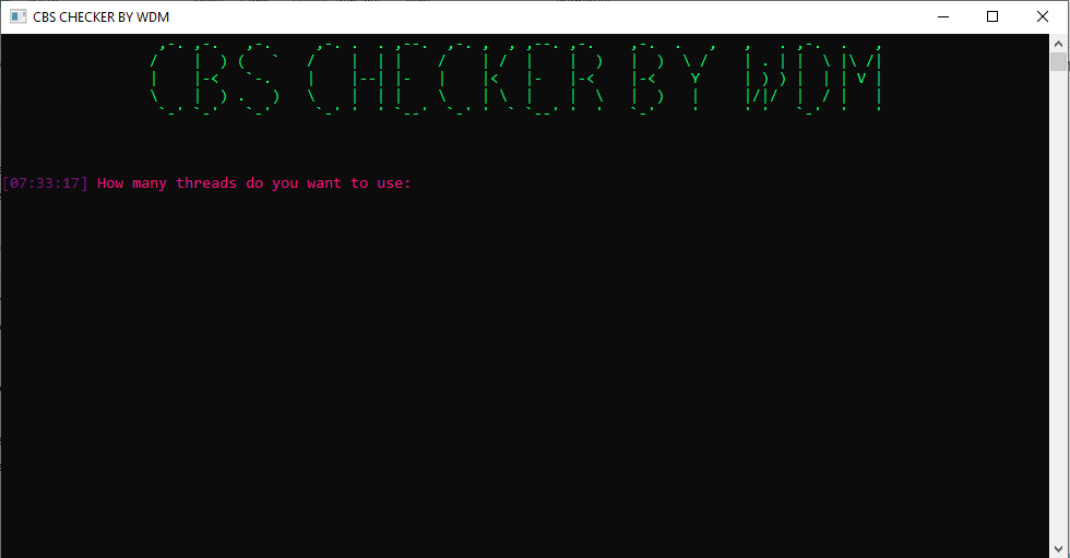 CBS Checker by WDM