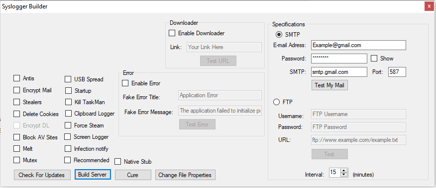 Syslogger Builder