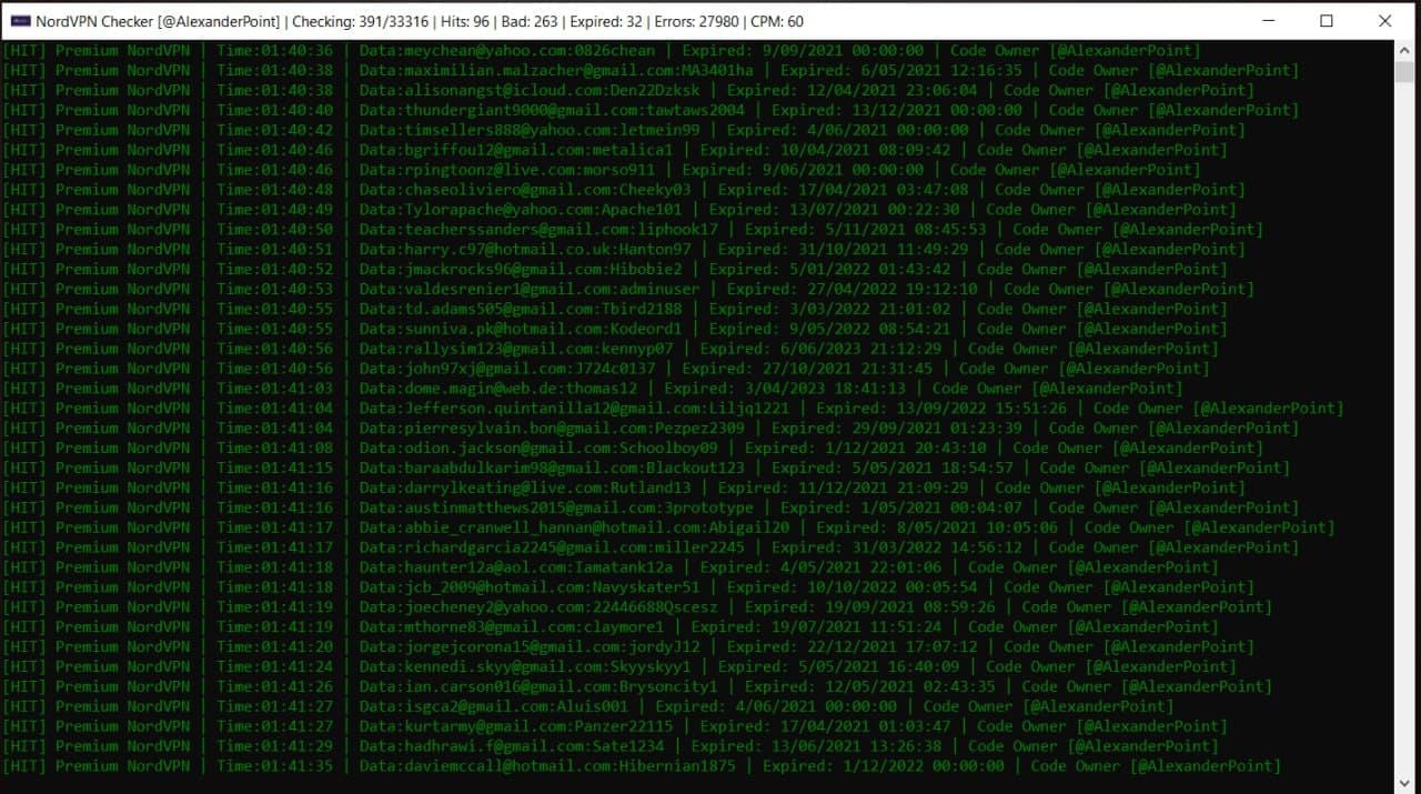 NordVPN Checker by AlexanderPoint