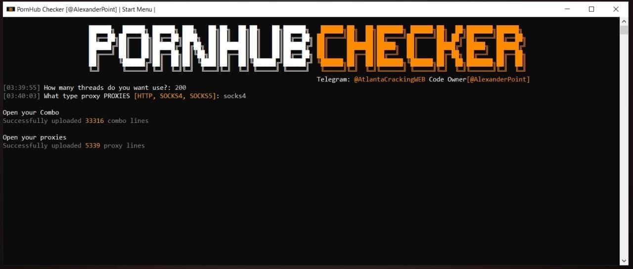 PornHub Checker by AlexanderPoint
