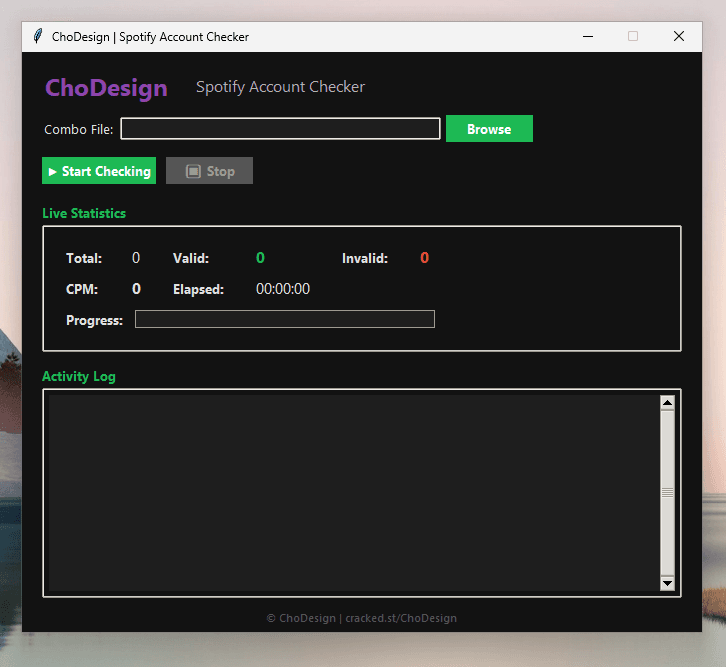 ChoDesign Spotify Account Checker