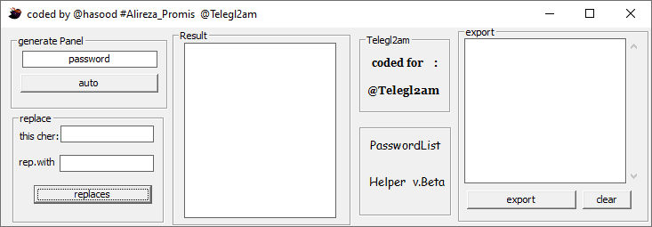 Password List Helper