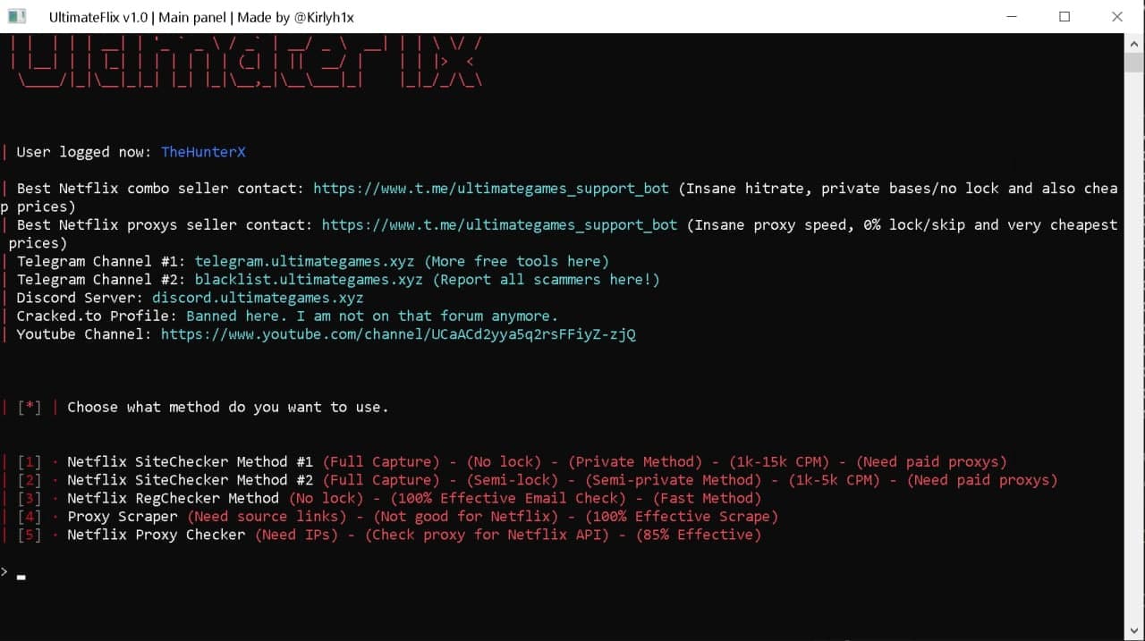 UltimateFlix Neflix Checker