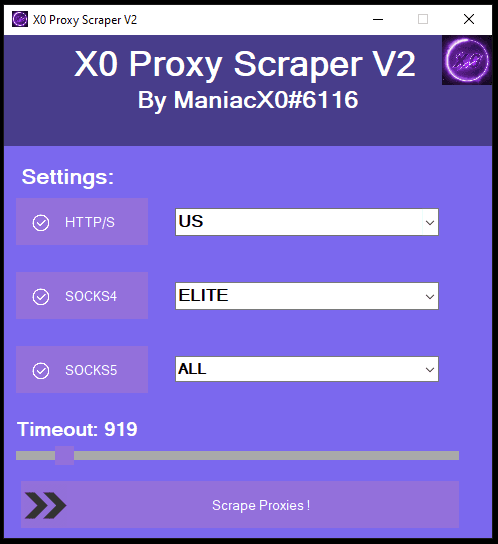 X0 Proxy Scraper V2 by ManiacX0