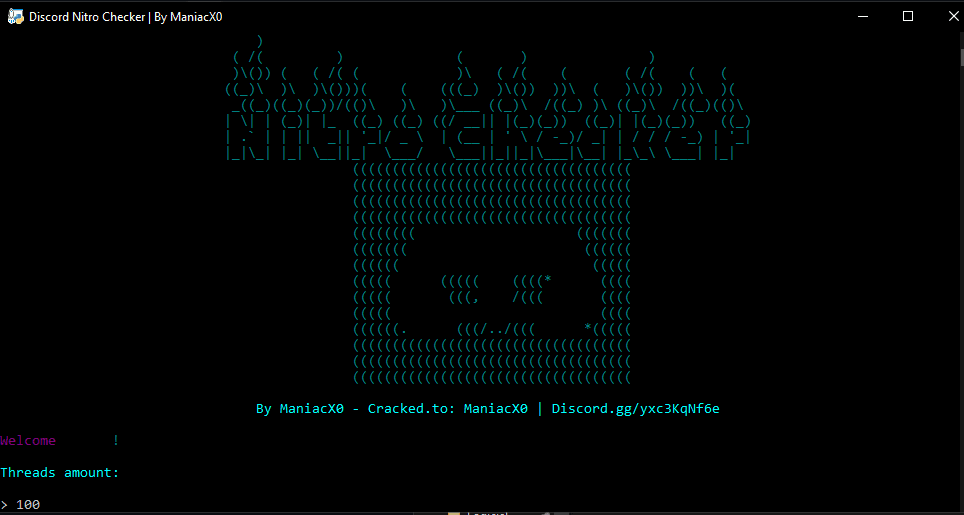 Discord Nitro Checker by ManiacX0